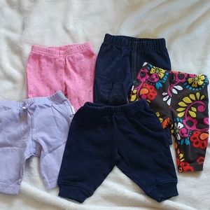 Lot infant girl pants and onzies